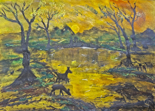 2023-08-03-Zwei-Rehe-am-See-50x70-kl