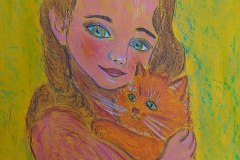 2026-07-30-Maedchen-mit-Katze-Aq-50x70-kl